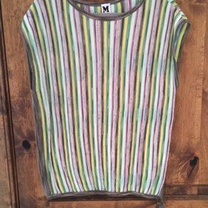 NEW Missoni bright striped fine knit tank